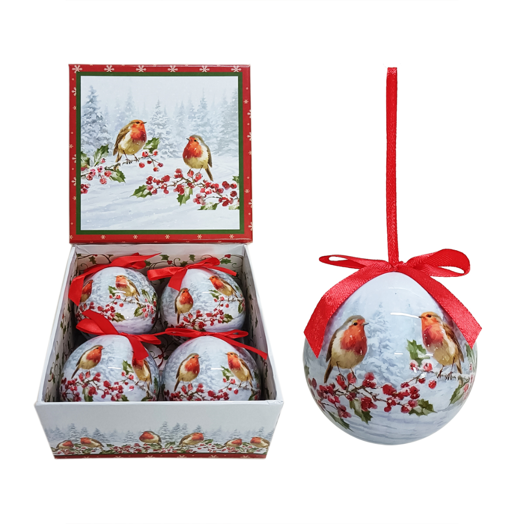 Baubles W/Nativity Robins Scene In A Square Gift Box 70805 Verano Mulligans of Ballaghaderreen  