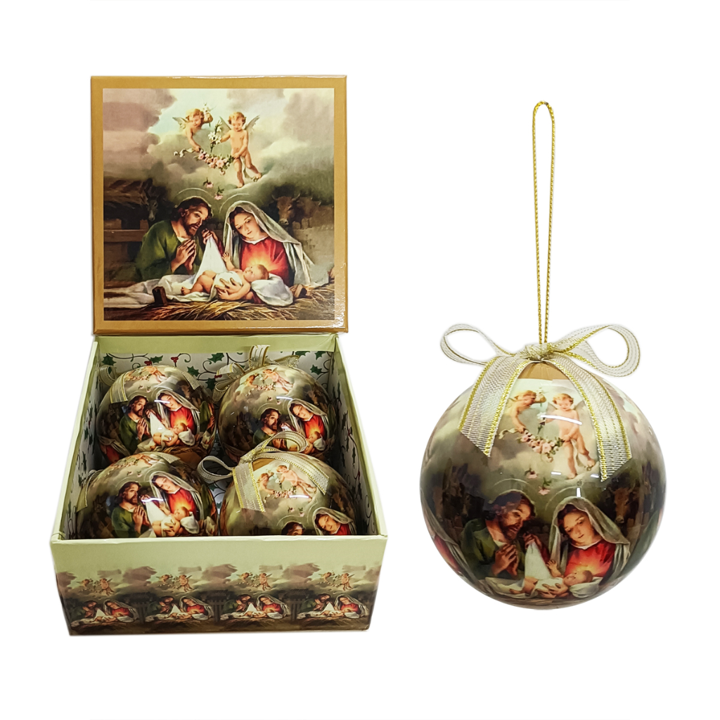 Baubles W/Nativity Scene In A Square Gift Box 70801 Verano Mulligans of Ballaghaderreen  