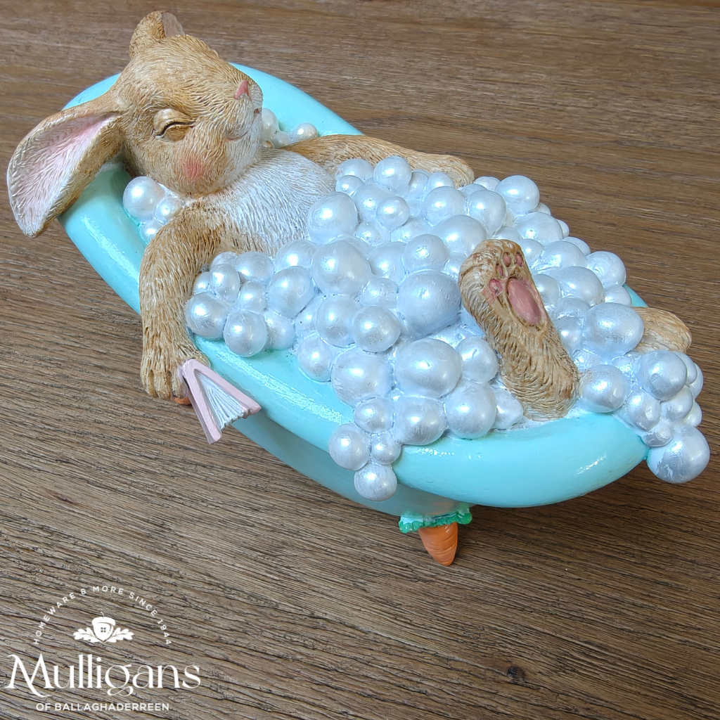 Bella Bunny Bubble Bath Ornament Y22.S45429 Harold Elmes Mulligans of Ballaghaderreen