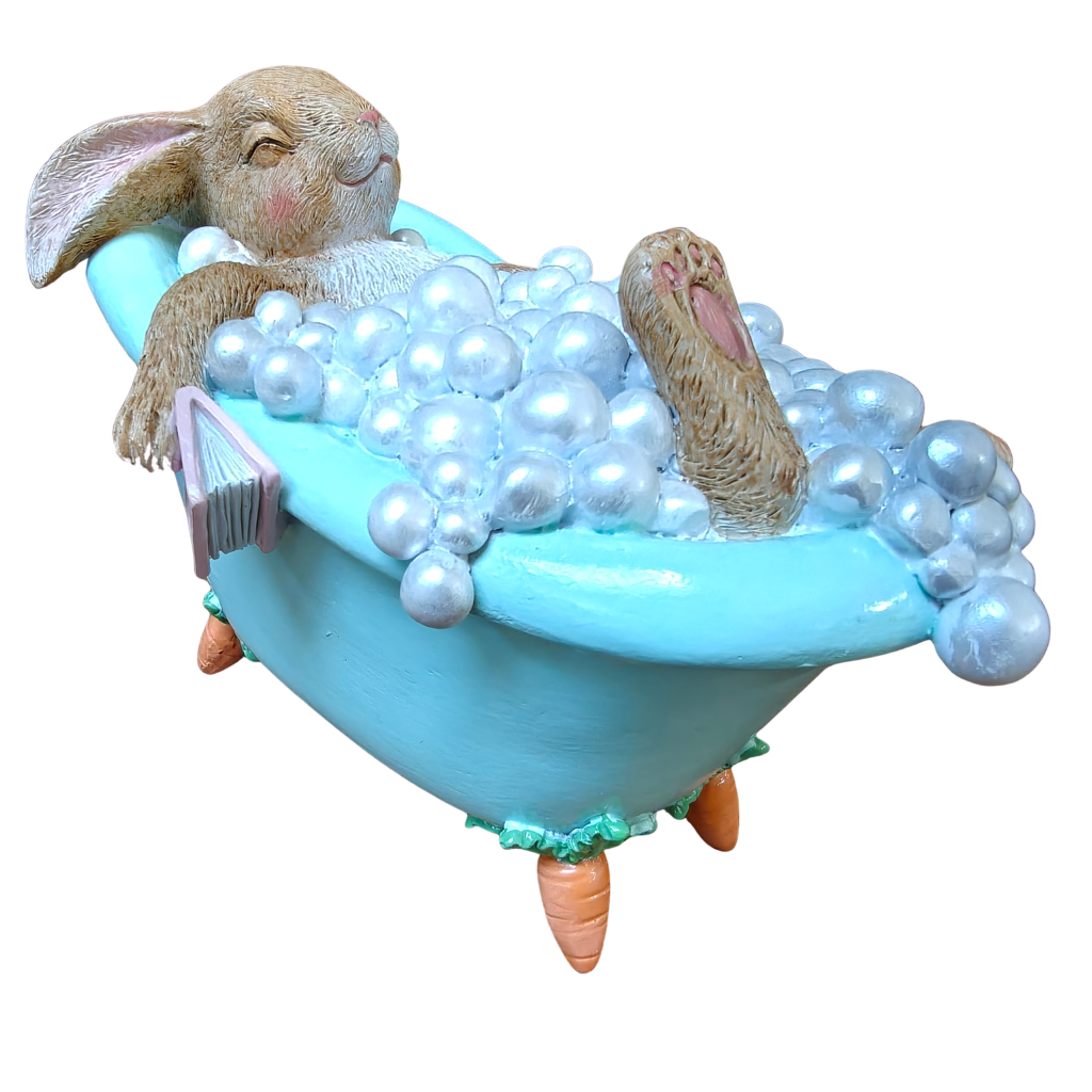 Bella Bunny Bubble Bath Ornament Y22.S45429 Harold Elmes Mulligans of Ballaghaderreen