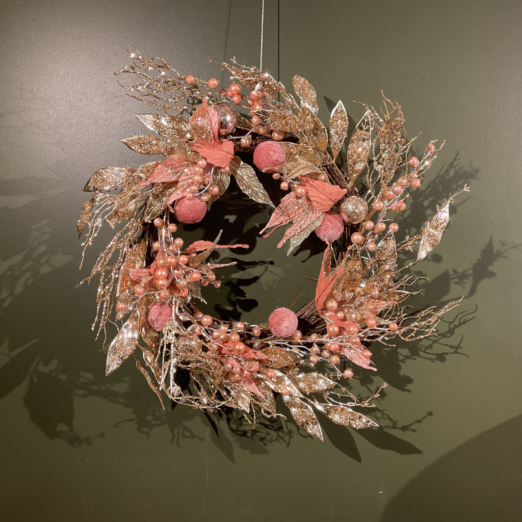 Berry Wreath Gold/Light Pink 232574 Shatchi Mulligans of Ballaghaderreen