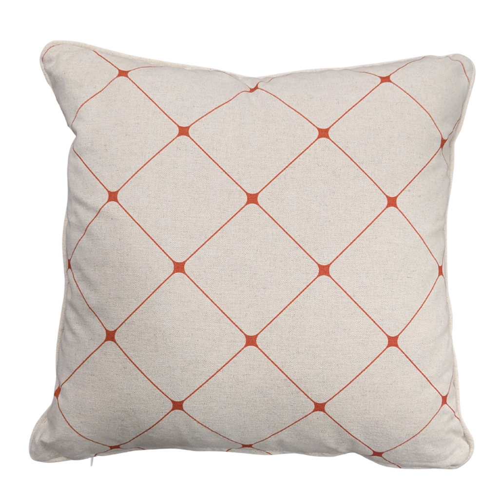 Bird Tree Feather Filled Cushion - Red BTFFCR Medicare Textiles Mulligans of Ballaghaderreen