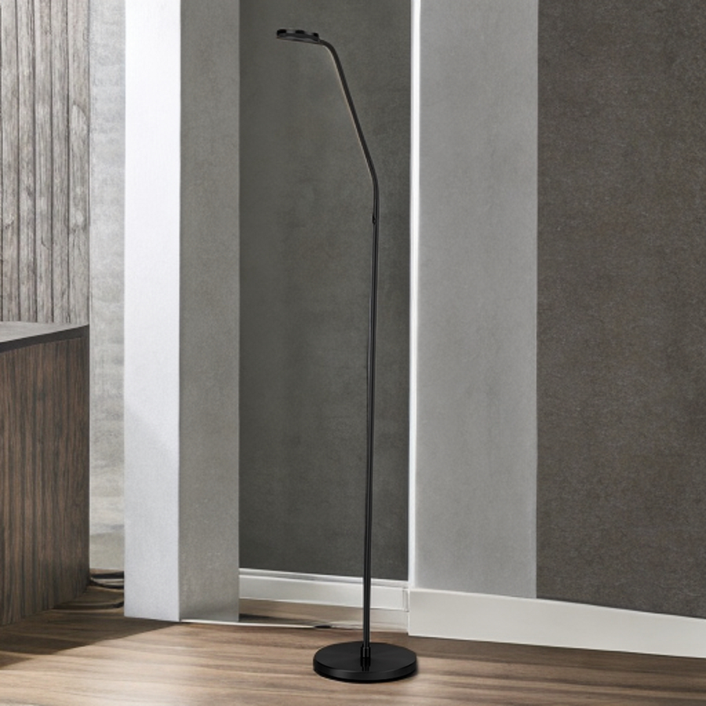Black LED Floor Lamp FL2095/BL Cork Lighting Mulligans of Ballaghaderreen