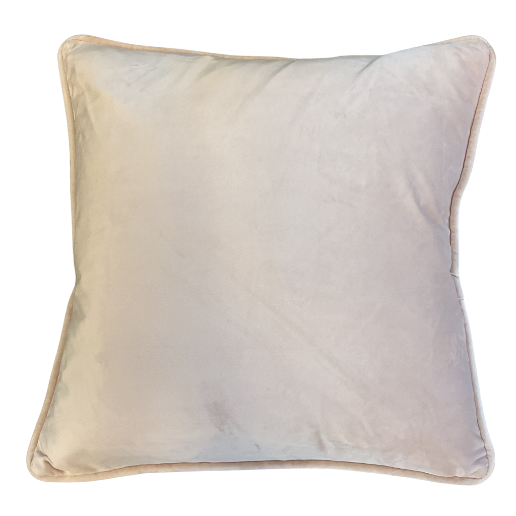 Blush Pink Velvet Feather Scatter Cushion BPVFSC Medicare Textiles Mulligans of Ballaghaderreen