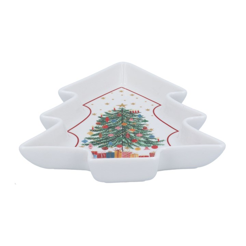 Bone China Christmas Plate Nostalgic Tree 31497 Gisela Graham Mulligans of Ballaghaderreen 