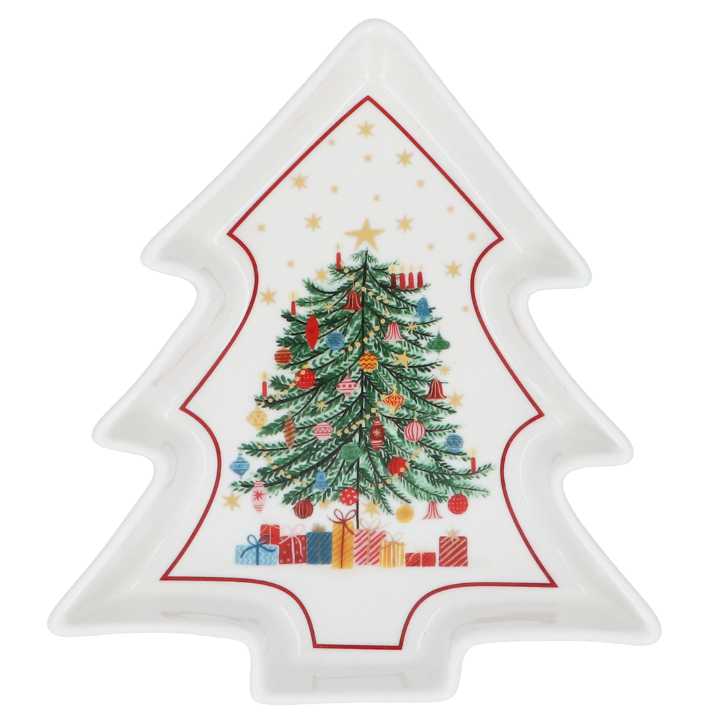 Bone China Christmas Plate Nostalgic Tree 31497 Gisela Graham Mulligans of Ballaghaderreen 