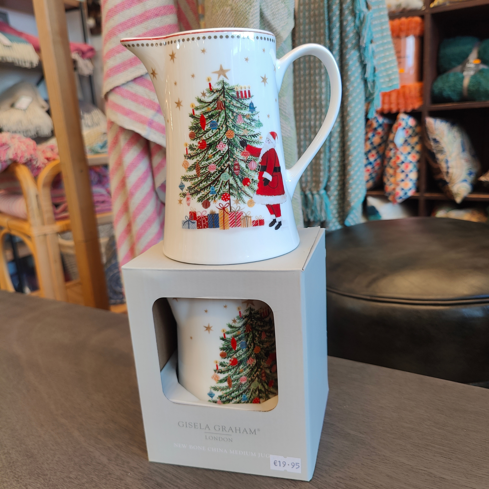 Bone China Christmas Jug Nostalgia Santa Tree 31557 Gisela Graham Mulligans of Ballaghaderreen 