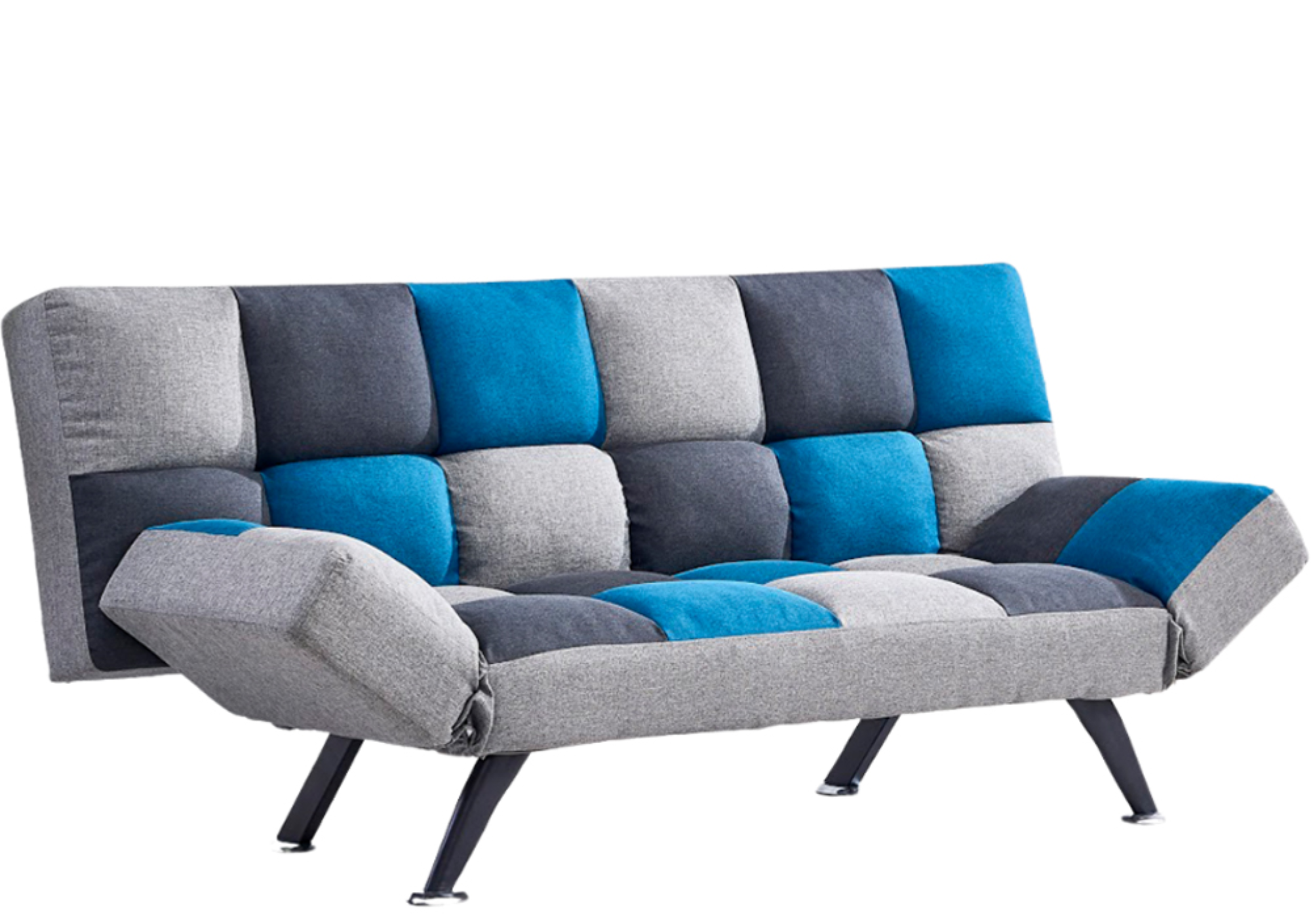 Boston Sofa Bed Grey Patchwork Mulligans of Ballaghaderreen