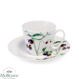 Botanical Studio Set of 2 Cups & Saucers Magnolia & Sweet Pea 147607 Tipperary Crystal Mulligans of Ballaghaderreen