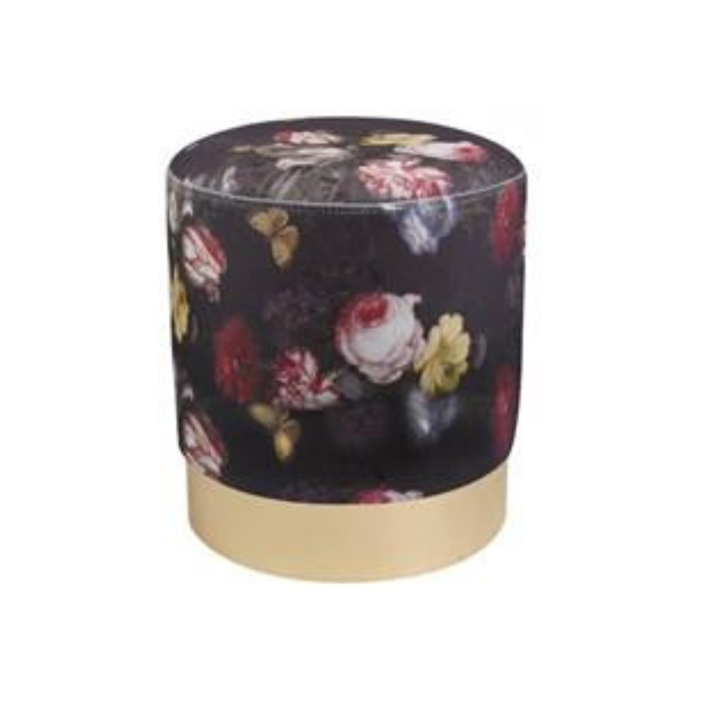 Bougie Velvet Drum Stool Y51.40300 35x35x40cm  Harold Elmes Mulligans of Ballaghaderreen