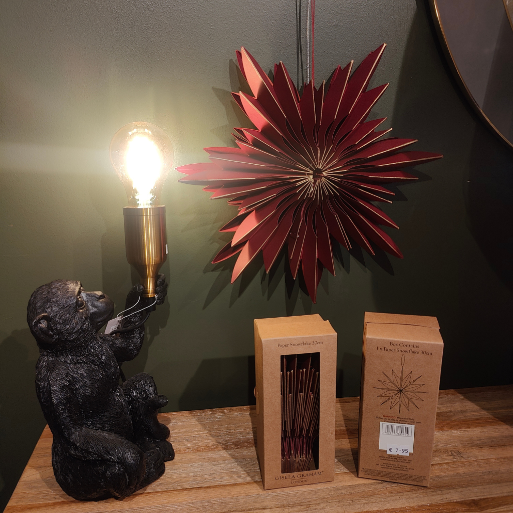 Burgundy Starburst Snowflake Paper Hanging Deco Gisela Graham Mulligans of Ballaghaderreen