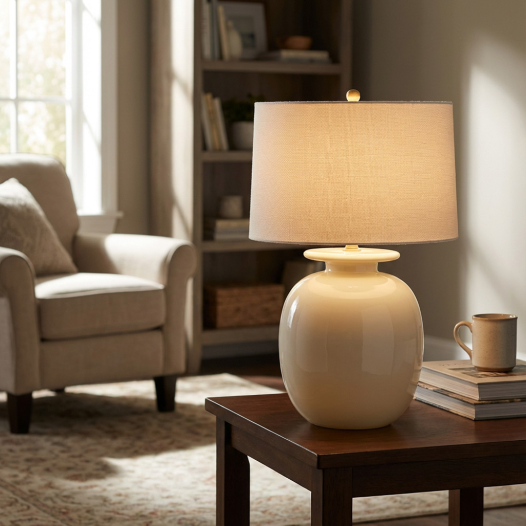 Cassidy Ceramic Table Lamp Ivory TL7409 Tara Home Mulligans of Ballaghaderreen