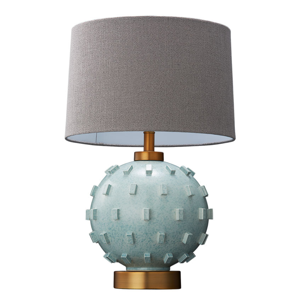 Ceramic Table Lamp Light Blue Glaze TL89428 Cork Lighting Mulligans of Ballaghaderreen