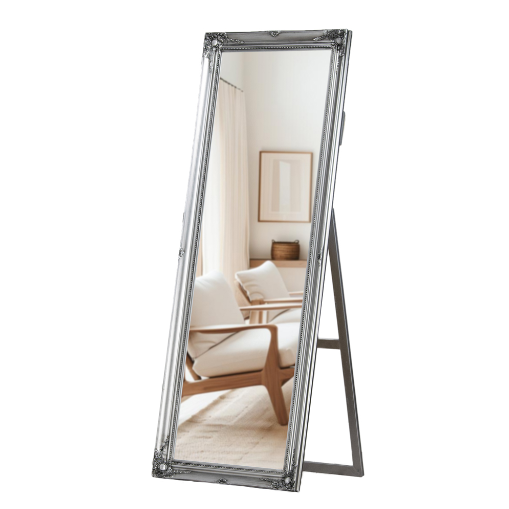 Chateau Wide Cheval Mirror Silver TH5269 Tara Home Mulligans of Ballaghaderreen