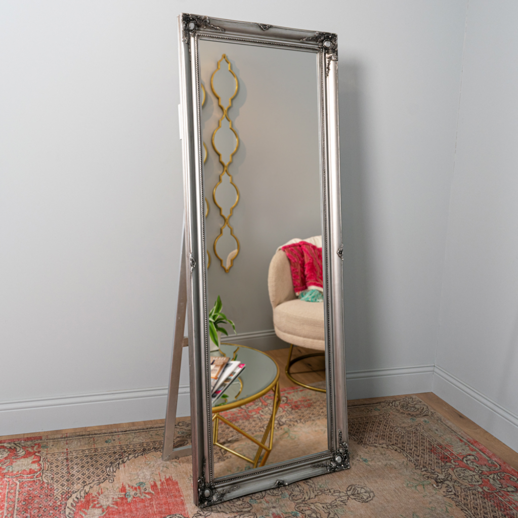 Chateau Wide Cheval Mirror Silver TH5269 Tara Home Mulligans of Ballaghaderreen