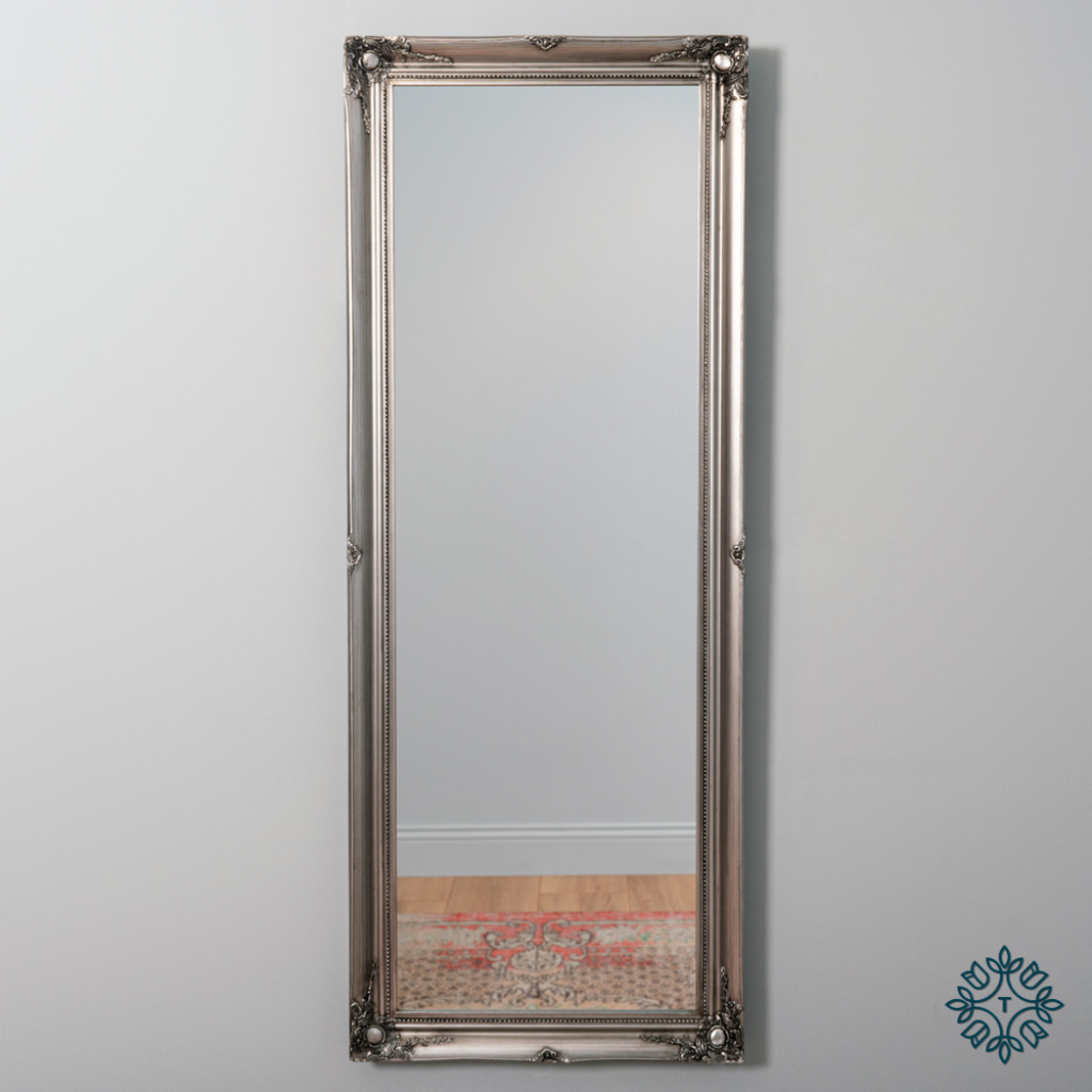 Chateau Wide Cheval Mirror Silver TH5269 Tara Home Mulligans of Ballaghaderreen