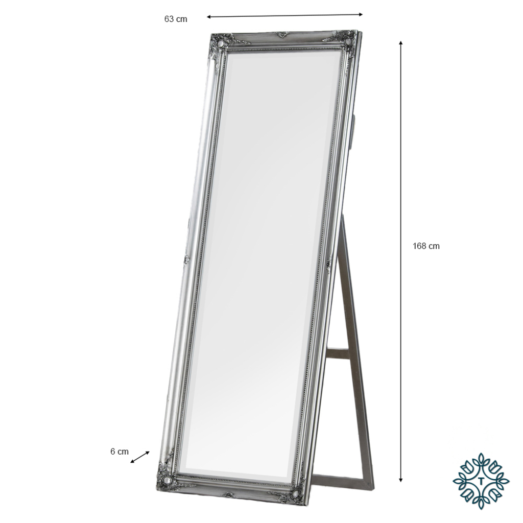 Chateau Wide Cheval Mirror Silver TH5269 Tara Home Mulligans of Ballaghaderreen