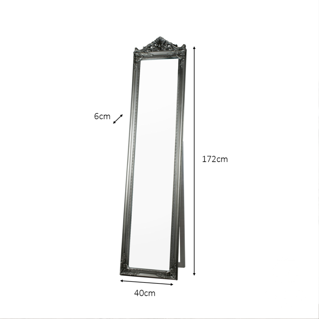 Chateau Cheval Mirror Silver 40cm x 172cm
