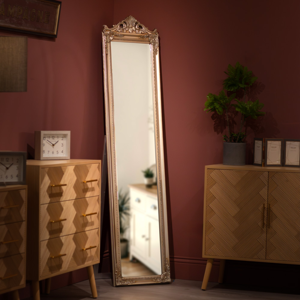 Chateau Cheval Mirror Champagne 40cm x 172cm