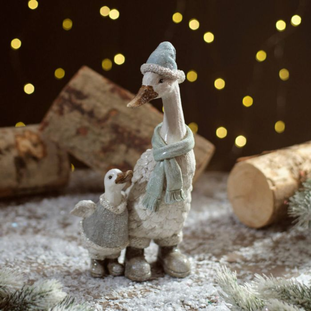 Christmas Duck with Baby Resin Figurine 7XA605 Richard Langs Mulligans of Ballaghaderreen