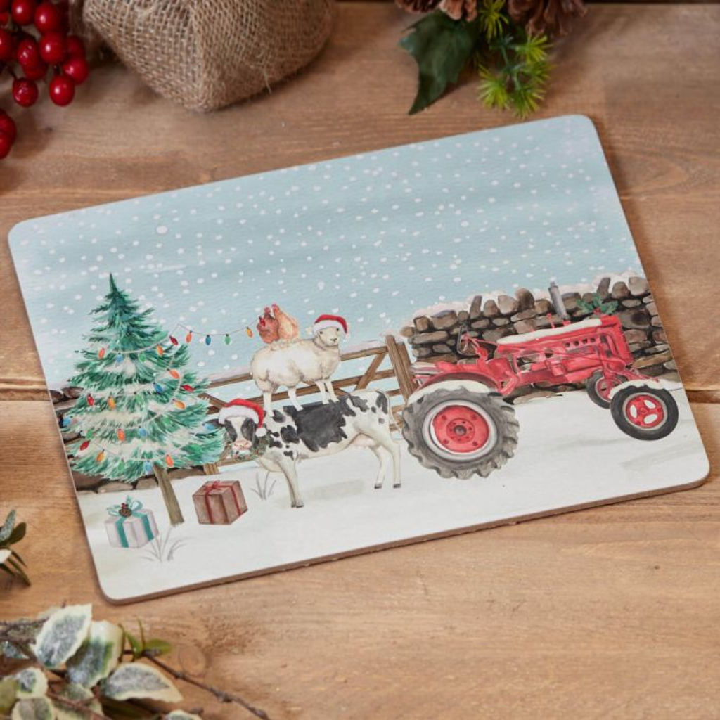 Christmas Farm Scene Placemat - Set of 4 8XA251 Richard Langs Mulligans of Ballaghaderreen
