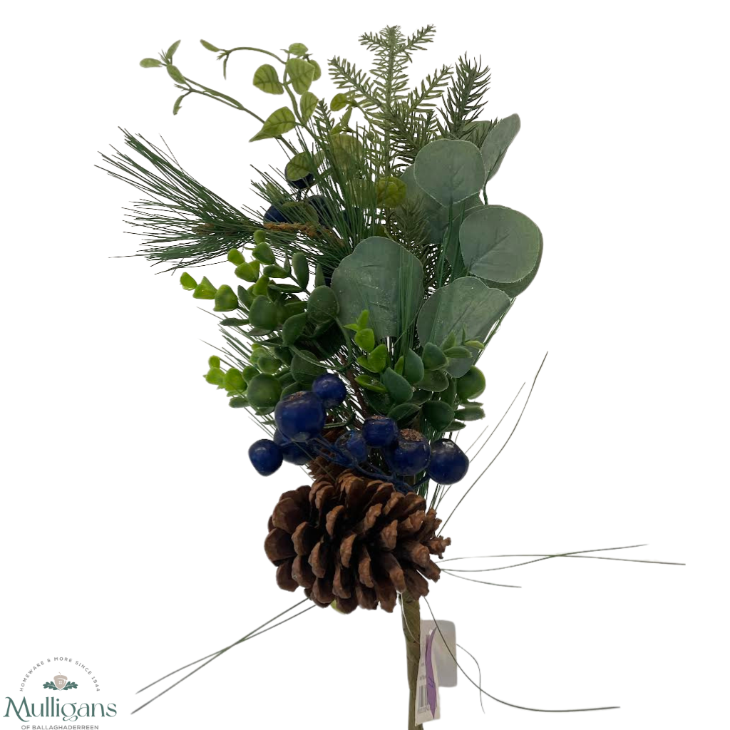 Christmas Florals - 30''Spray with Blue Berries   - Mulligans of Ballaghaderreen 