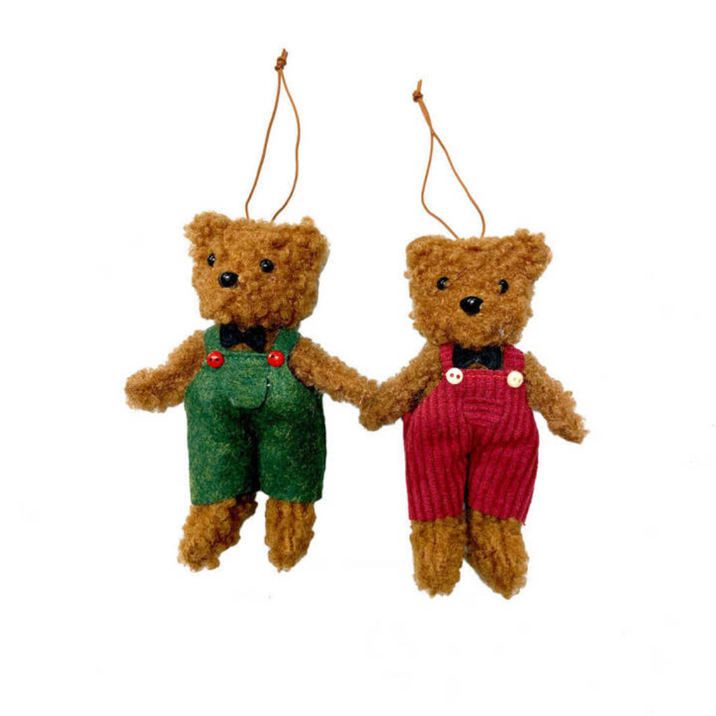 Christmas Hanging Bear With Dungarees 4CH627 Richard Lang  Mulligans of Ballaghaderreen