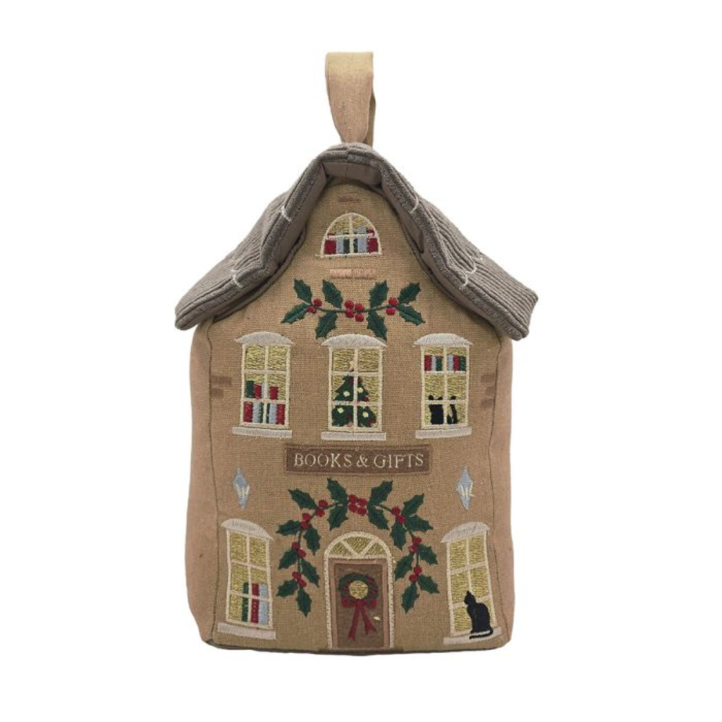 Christmas Market Door Stop Fabric With Embroidery 4CX110 Richard Langs Mulligans of Ballaghaderreen