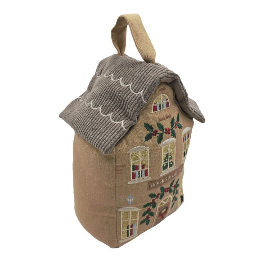 Christmas Market Door Stop Fabric With Embroidery 4CX110 Richard Langs Mulligans of Ballaghaderreen