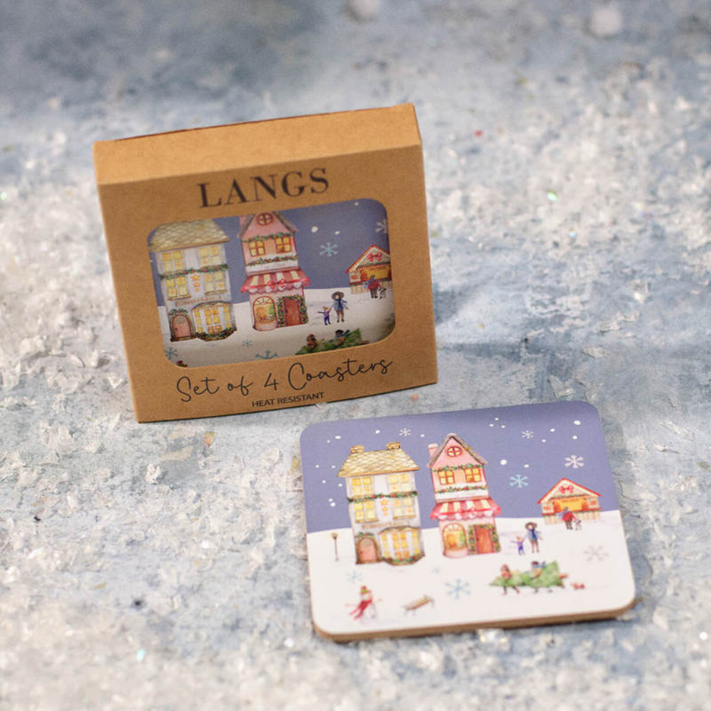 Christmas Market Scene With Heat Resistant Coaster Box Of 4 8CX131 Richard Lang  Mulligans of Ballaghaderreen