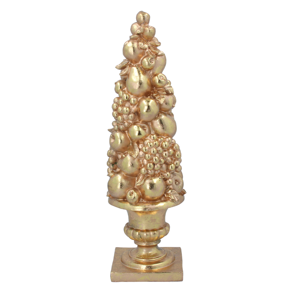 Christmas Matte Gold Fruit Shot on Pedestal 30980 Gisela Graham Mulligans of Ballaghaderreen 