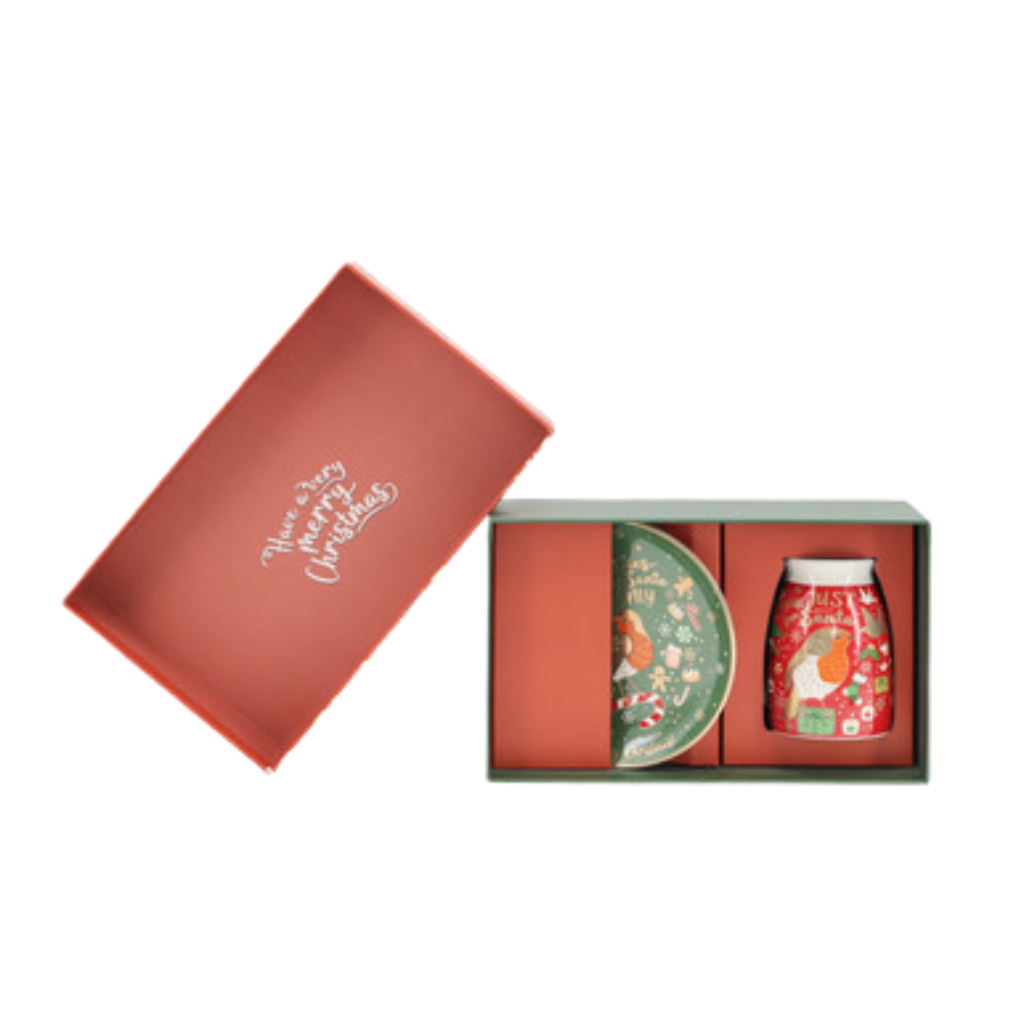 Christmas Robin Santa Set 158092 Tipperary Crystal -  Mulligans of Ballaghaderreen 