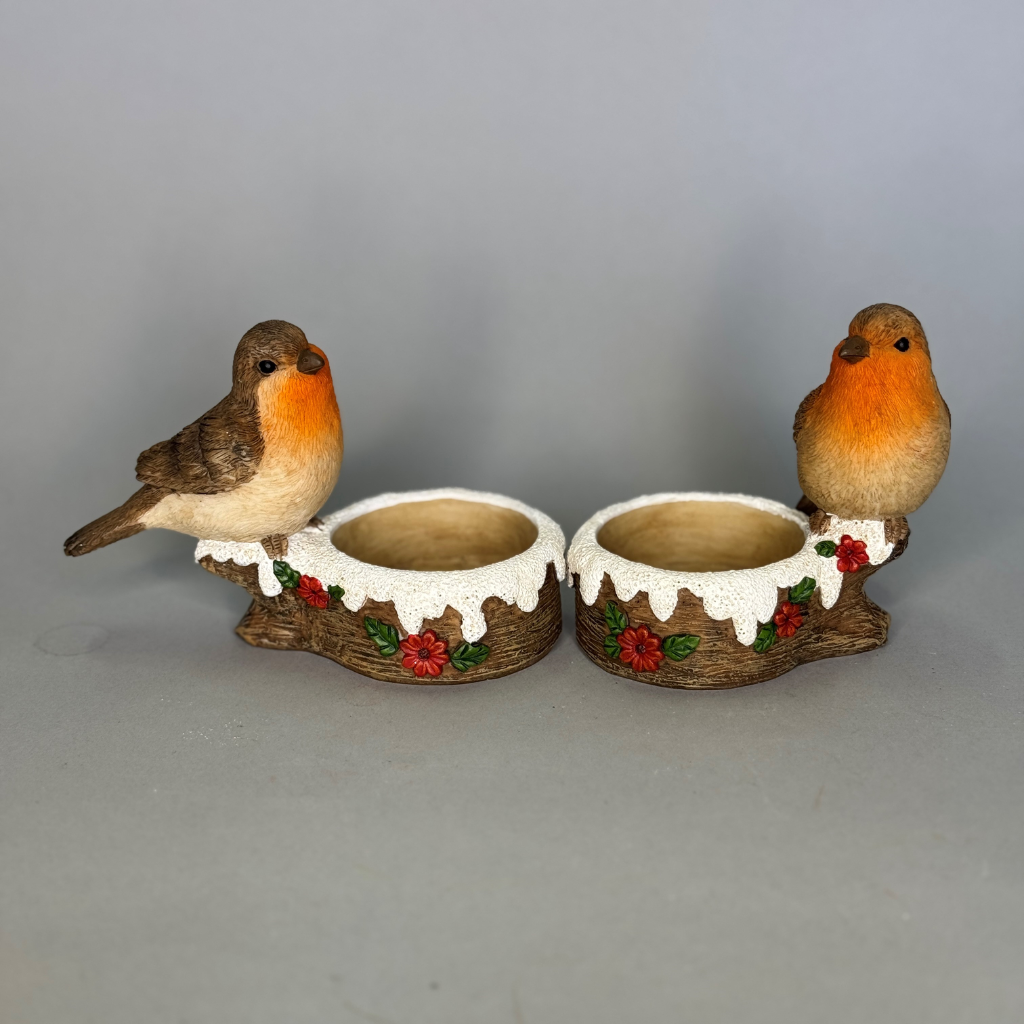 Christmas Robins Candlestick 70210 Verano Mulligans of Ballaghaderreen  