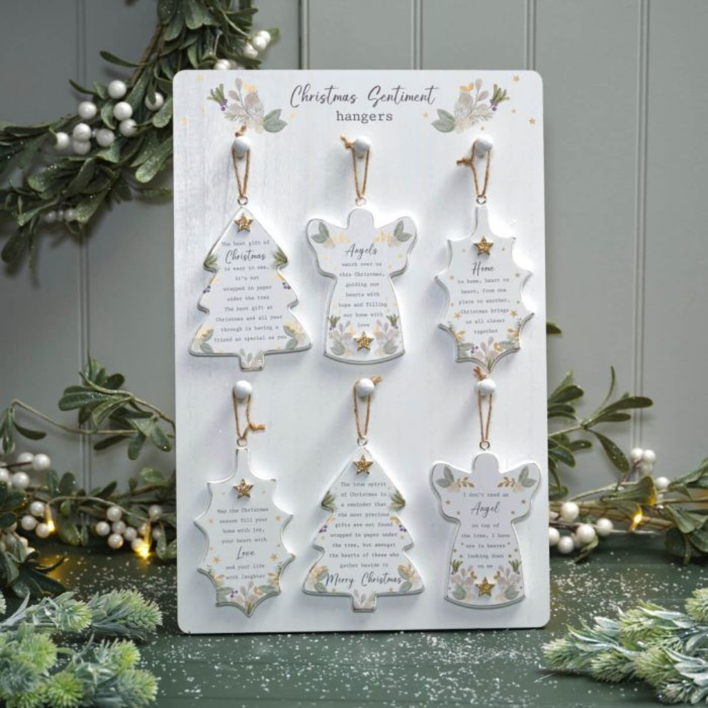 Christmas Sentiment Hangers 8XA540 Richard Langs Mulligans of Ballaghaderreen
