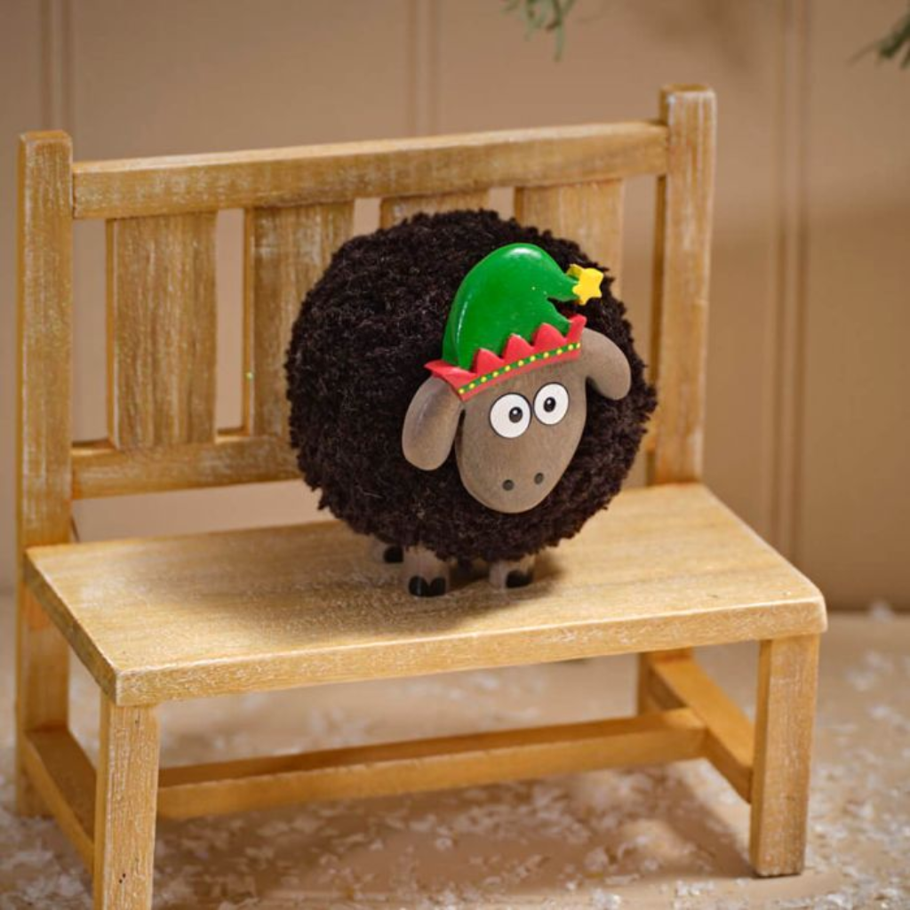 Christmas Sheep with Elf Hat - Black 8XA604 Richard Langs Mulligans of Ballaghaderreen