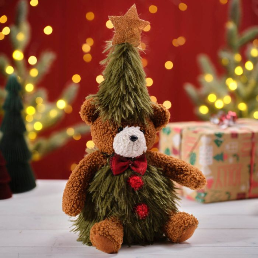 Christmas Tree Sitting Bear with Star 4XA446 Richard Langs Mulligans of Ballaghaderreen