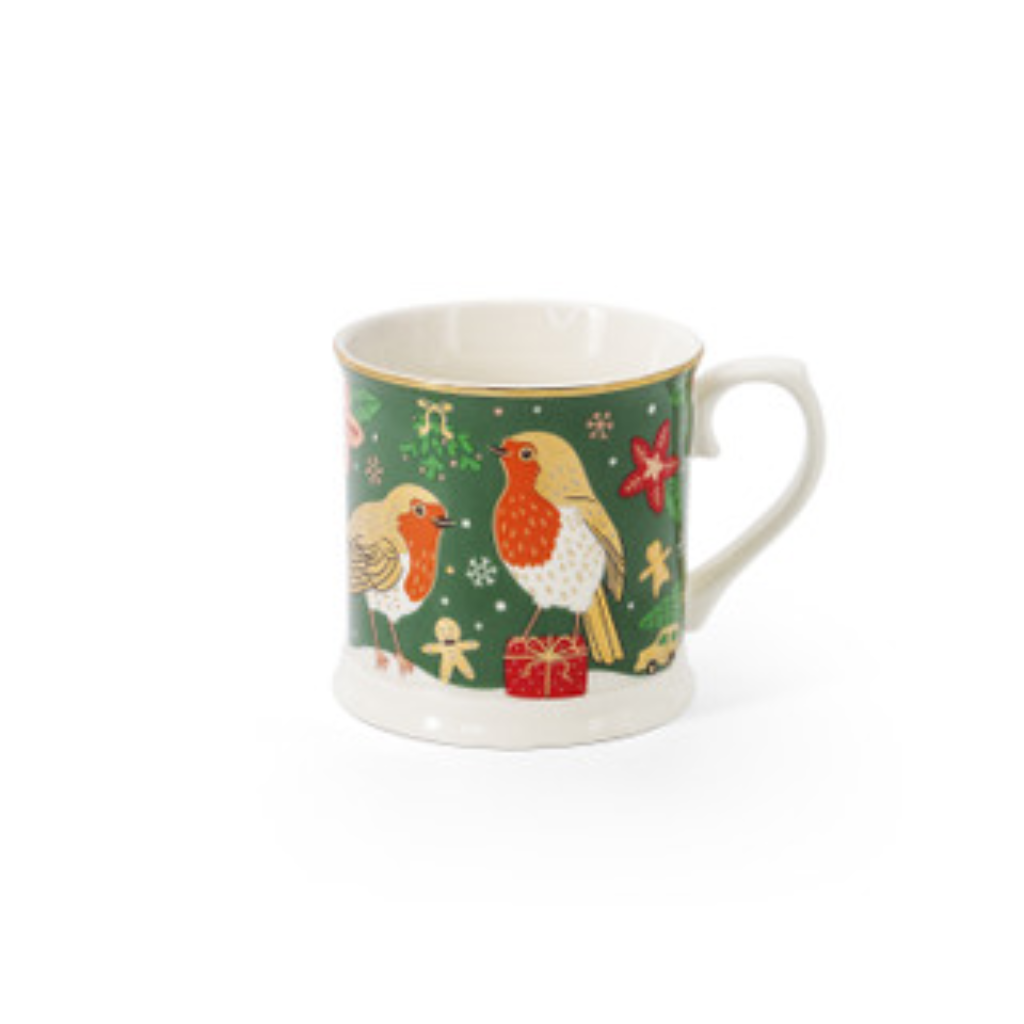 Christmas Wishes & Christmas Robin S/2 Tankards  158139 Tipperary Crystal Mulligans of Ballaghaderreen