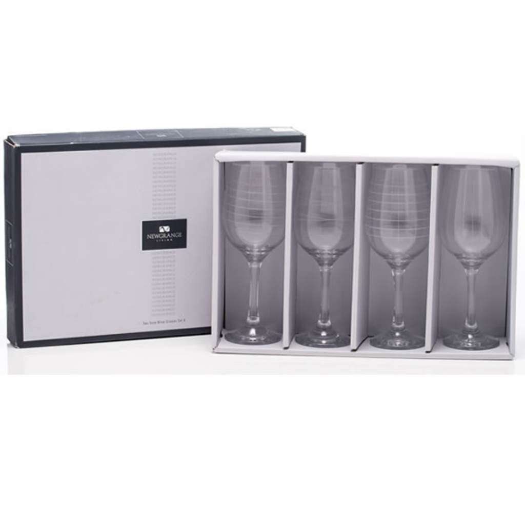 Clear Cut Wine Glasses - Set of 4 1710071 Newgrange Living Kirkwood Mulligans of Ballaghaderreen 