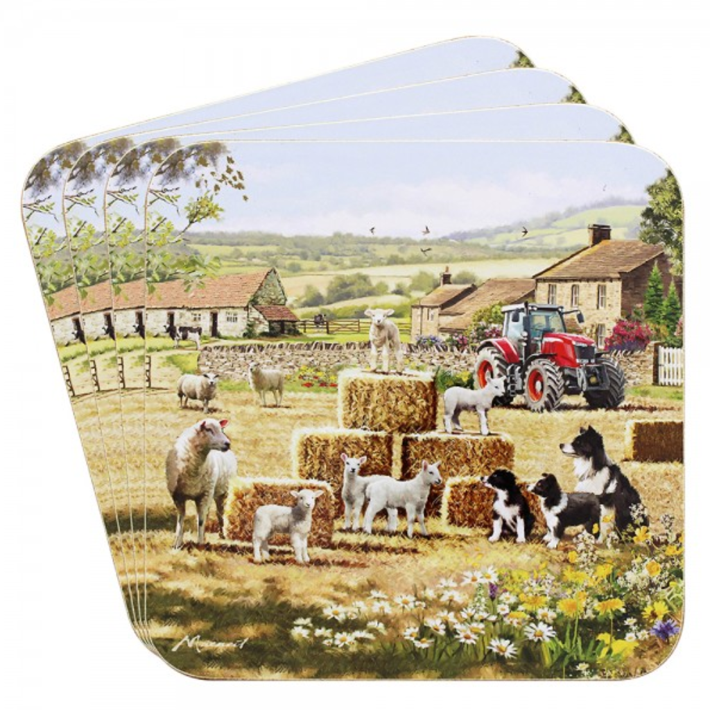 Collie And Sheep Coaster Set4 PG5927 Dunlevy Mulligans of Ballaghaderreen