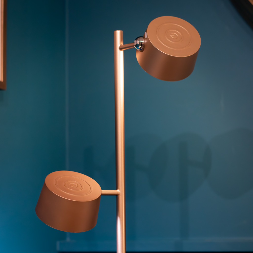 Cosmo Usb Rechargeable Floor Lamp Champagne Gold TL7049 Tara Lane Mulligans of Ballaghaderreen