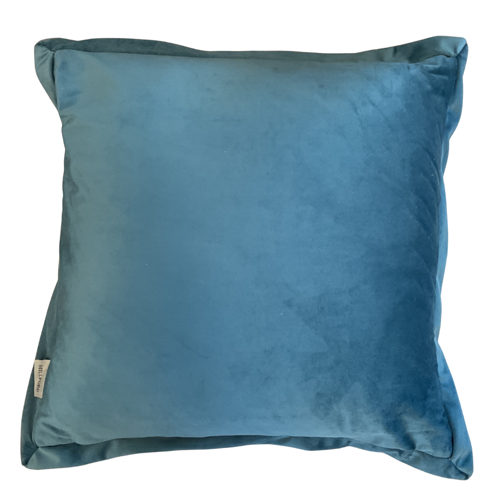 Criss Cross Teal Feather Scatter Cushion CCTFSC Medicare Textiles Mulligans of Ballaghaderreen