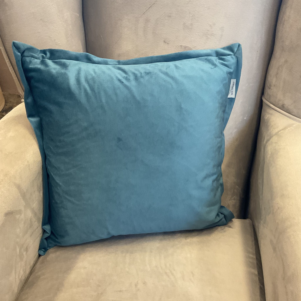 Criss Cross Teal Feather Scatter Cushion CCTFSC Medicare Textiles Mulligans of Ballaghaderreen