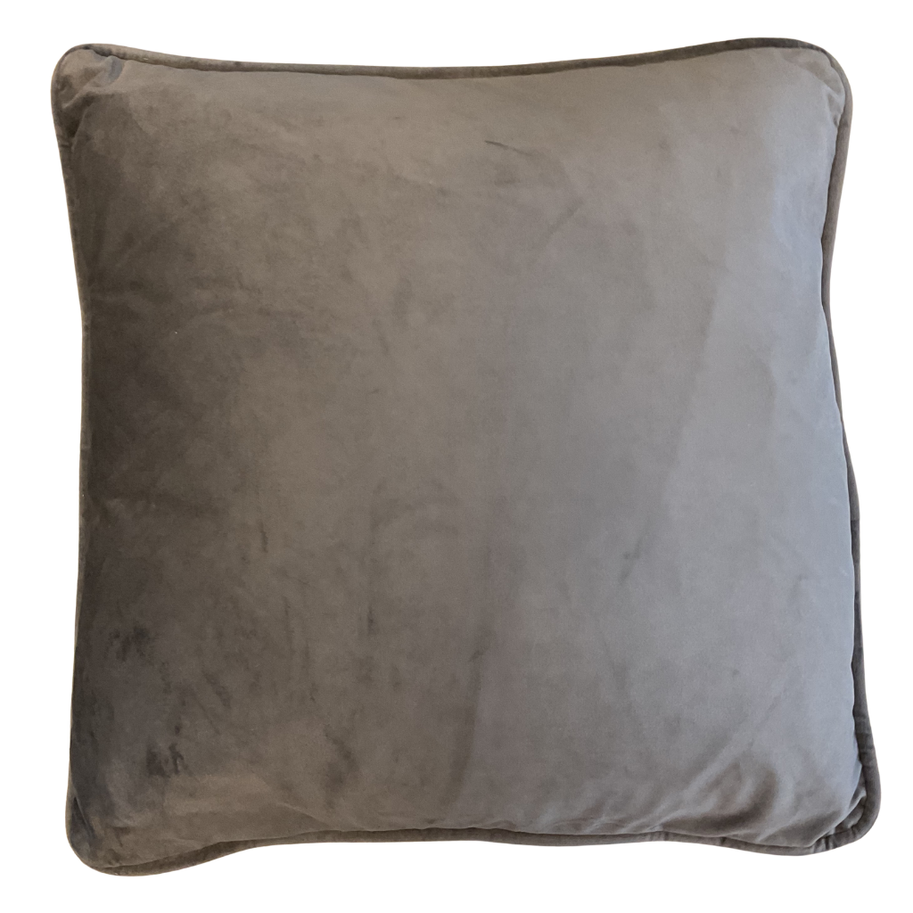 Dark Grey Velvet Feather Scatter Cushion DGVFSC Medicare Textiles Mulligans of Ballaghaderreen