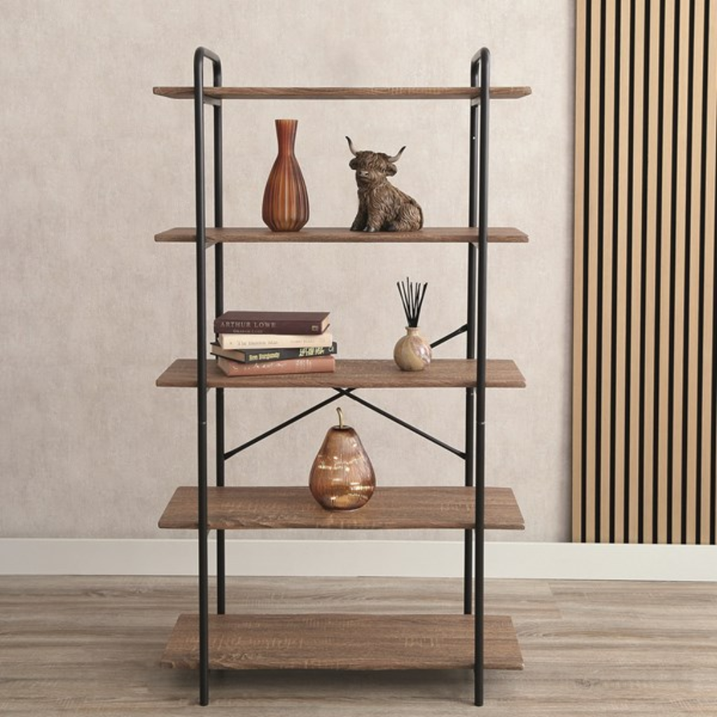 Dark Oak 5 Shelf Unit 34006 Straits Home and Gift Mulligans of Ballaghaderreen