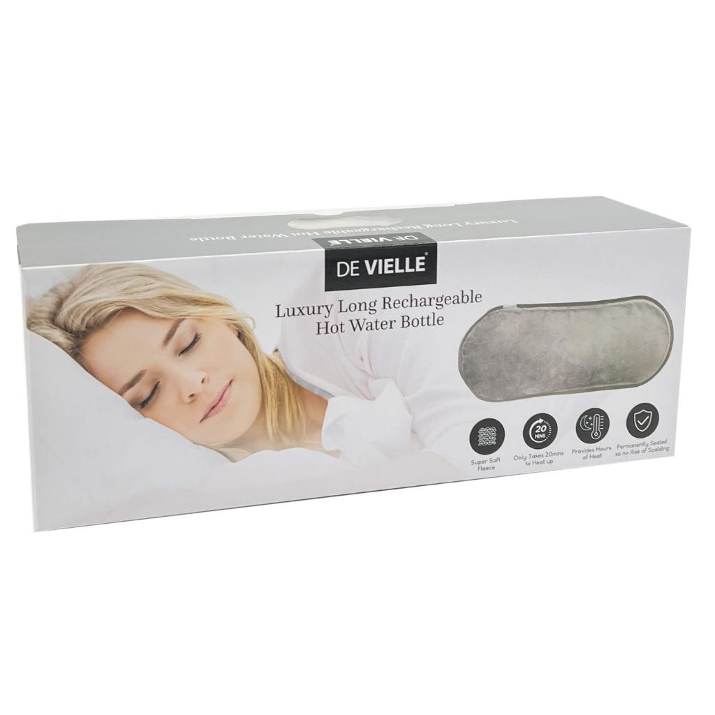 De Vielle Rechargeable Long Hot Water Bottle Grey DEV006312 McLoughlins RS Mulligans of Ballaghaderreen