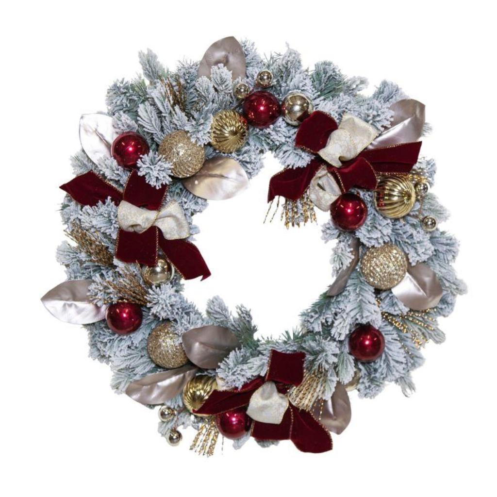 Deluxe Bordeaux Wreath 76x20cm Y42.C44960 Harold Elmes Mulligans of Ballaghaderreen