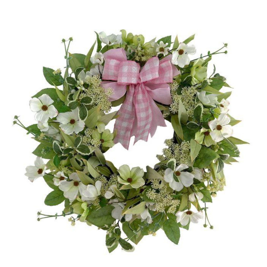 Dogwood and Lace Floral Wreath Y62.S45539 Harold Elmes Mulligans of Ballaghaderreen