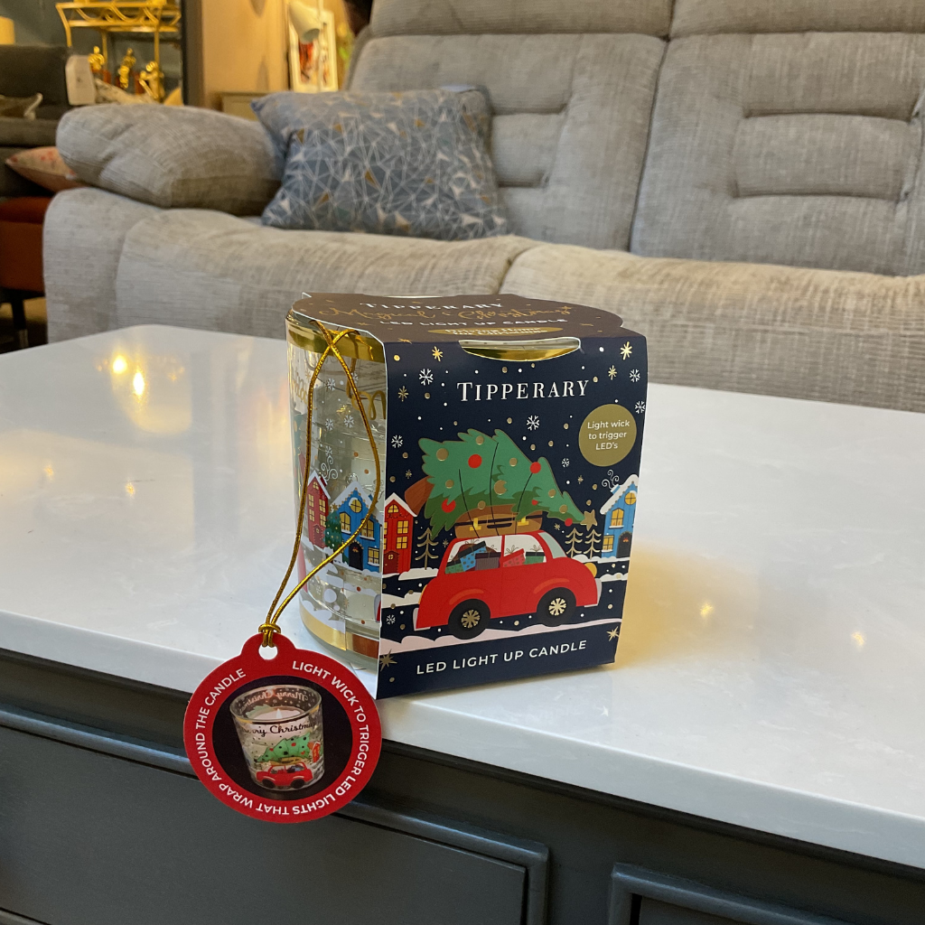  Driving Home for Christmas LED Light Up Candle Tipperary Crystal 175075 Mulligans of Ballaghaderreen