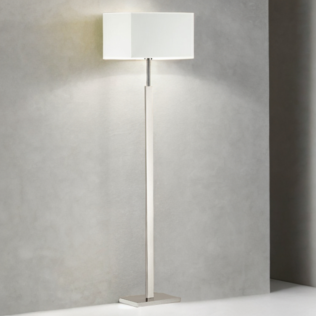 Dunmore Satin Nickel Floorlamp 157cm FL4794/SN Cork Lighting Mulligans of Ballaghaderreen