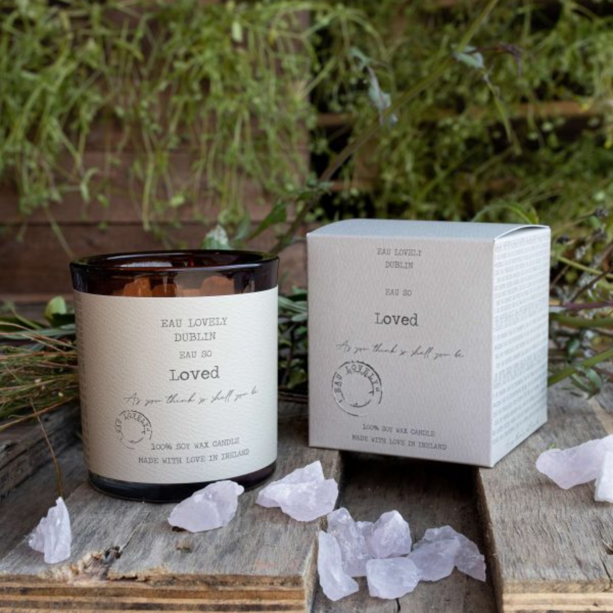 EAU Lovely - So Relaxed Candle (with Amethyst Gemstone).